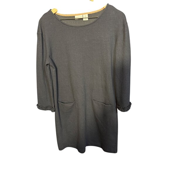 Tabitha Webb Womens Blue Textured 3/4 Sleeve Dress With Pockets - Picture 1 of 5